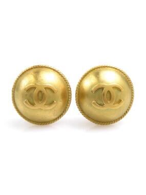 Chanel Cc Logo Clip-On Earrings Gold- #347057C58B